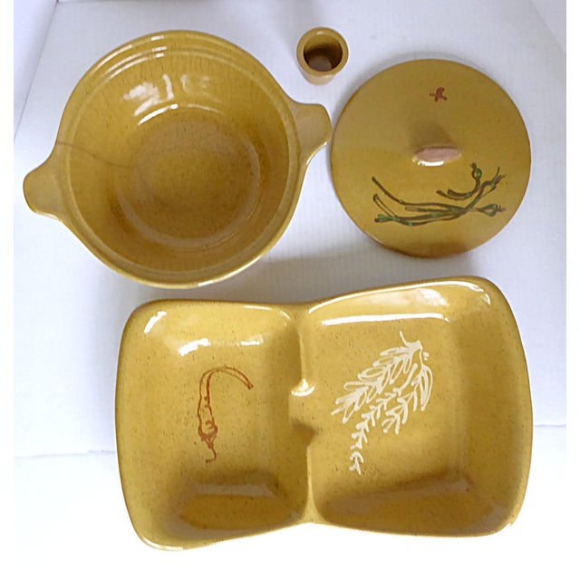 Sergio Dello Strologo 1956 Glidden Pottery Set, Sergio Dello Strologo / Fong Chow, Alfred Buffetware - 3 pcs For Sale - Image 4 of 13