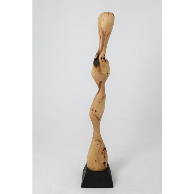 Still Stand Abstract Wood Sculpture in Walnut by Logniture For Sale - Image 4 of 10