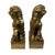 Pair of Vintage Chinese Brass Clad Temple Foo Dogs Fu Lions Figurines Bookends For Sale - Image 4 of 7