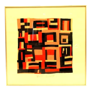 1990s Framed Mary Lee Bendolph Etching Pencil Signed