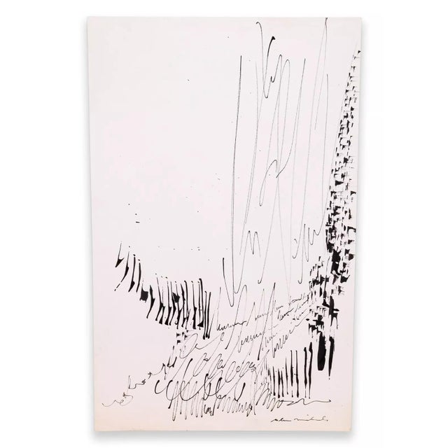 2000 - 2009 Glen Michaels Signed Set of 3 Modern Signed Ink Drawings on Paper 23x14.5 For Sale - Image 5 of 12