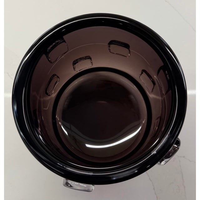 Glass Studio a Home by Global Views Plum Polish Art Glass Ingot Vase / Cachepot - Size Small For Sale - Image 7 of 10