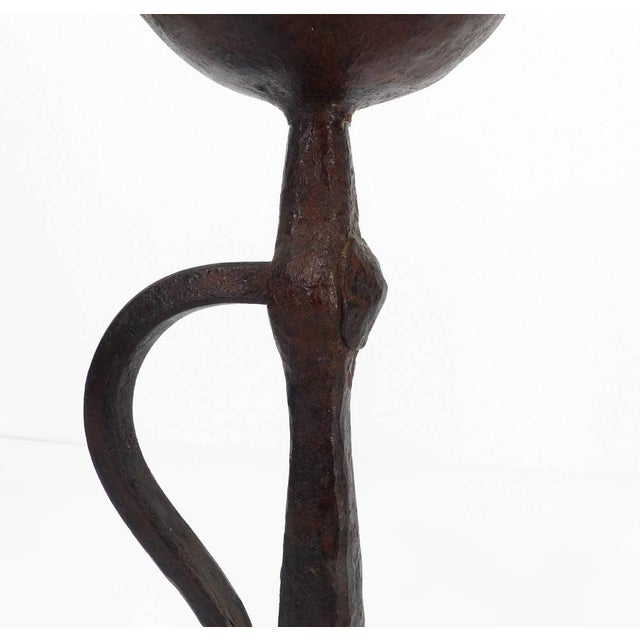 Wrought Iron Tripod Candlesticks, 1890s, Set of 2 For Sale - Image 3 of 10
