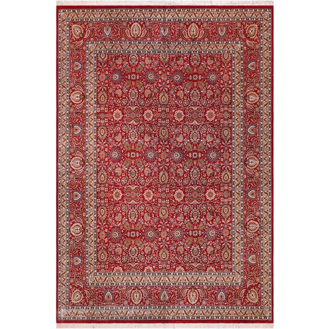 Intricate Elegant 1990's Pak-Persian Red/Blue Wool Rug - 12'0'' X 14'11'' For Sale - Image 9 of 9