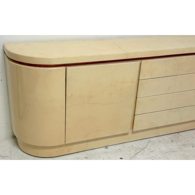Monumental Karl Springer Goatskin Lacquer Credenza / Sideboard For Sale - Image 13 of 18
