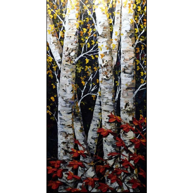 Maya Eventov "Symphony of Fall" Large Original Acrylic Painting on Canvas For Sale - Image 9 of 10