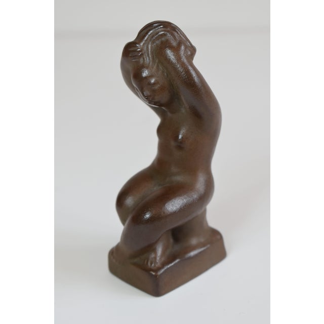 Matte glazed brown figure. Produced between 1935-1950. Artist: Gertrud Kudielka (1896–1984) Manufacturer: L. Hjorth,...