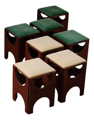 Modernist Stool from Charles Vandenhove, 1920s