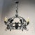Antique Hand Forged Italian Wrought Iron Chandelier For Sale In Dallas - Image 6 of 13