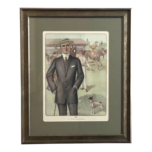 1913 Mens Fashion Print For Sale