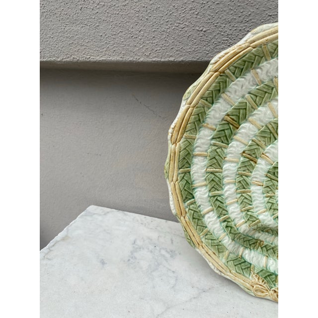 French Country French Majolica Asparagus Plate, Circa 1890 For Sale - Image 3 of 4