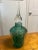 Mid 20th Century Vintage Multi Chamber Aqua Green Hand Blown Art Glass Perfume Bottle For Sale - Image 5 of 10