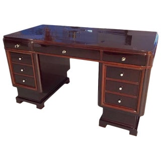 French Art Deco Two-Tone Desk For Sale