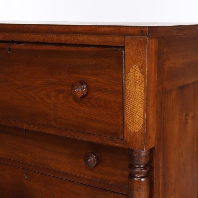 American Empire Cherry & Tiger Maple Gentlemen’s Chest C1840 Measures - 47 7/8" x 42 5/8" x 22 7/8" This American Empire...
