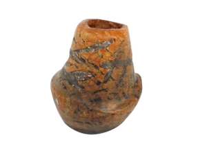 Small Japanese Brutalist Raku Ceramic Vase, 1970