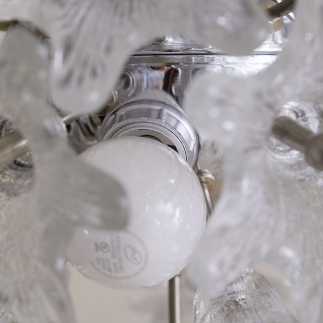 Metal 1960s Italian Murano Glass Flower Chandelier by Paolo Venini for VeArt For Sale - Image 7 of 8