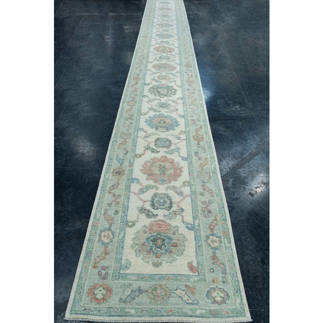 Turkish Oushak Runner Rug 2'10" x 22'7" #17406 Explore a curated collection of hallway runners, wool rugs, and handmade...