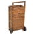 Early 20th Century Antique 1910s Woven Splint Wood Rolling Cart Utility Basket / Wheeled Shopping Trolley For Sale - Image 5 of 18