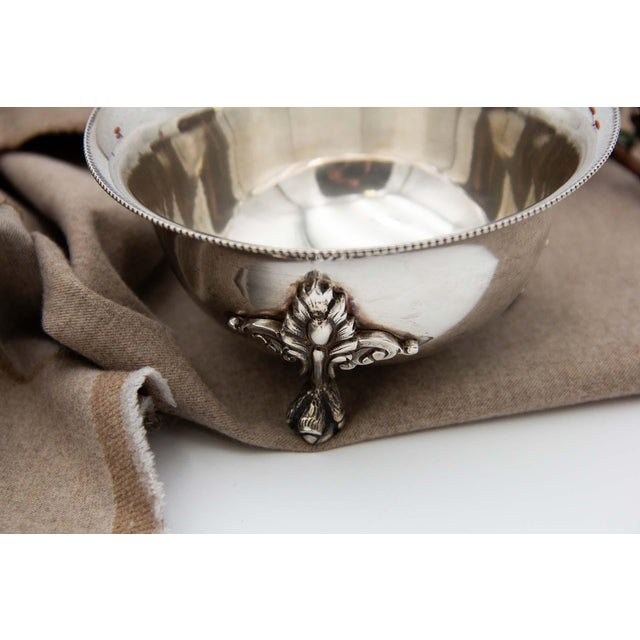 Silver Bowls with Raised Claw Feet, Reliefs and Rim Friezes, Set of 4, in Good conditions. Designed 1920 to 1949