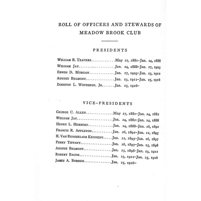 Meadow Brook Club m.b.h. Year Book 1922 For Sale - Image 10 of 11