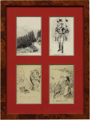 "Four Postcard Drawings"