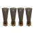 Set of Four Gray Murano Glass Impero Sconces, Italy, 1980's. For Sale