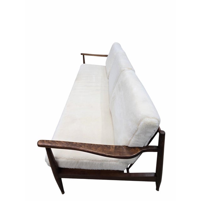 Mid 20th Century Mid 20th Century Danish Modern Sofa Attributed to Ib Kofod-Larsen Newly Reupholstered For Sale - Image 5 of 12