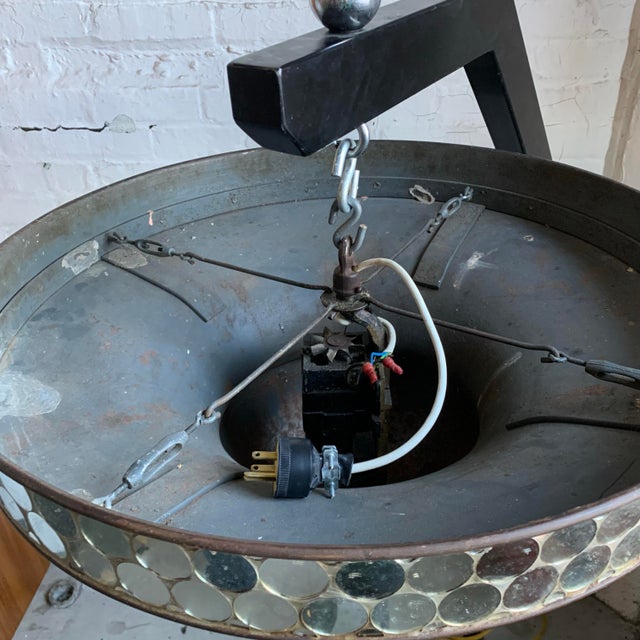 1950s Rare Working Mirrored Stardust Ballroom Light, Early Disco Ball For Sale - Image 10 of 10