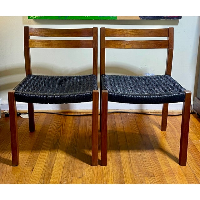 Niels Moller Vintage Niels Otto Møller Model 83 Teak Dining Chairs for j.l. Møllers Møbelfabrik - A Pair For Sale - Image 4 of 7