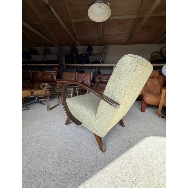 Wood Bentwood Lounge Chair by Jindrich Halabala For Sale - Image 7 of 14