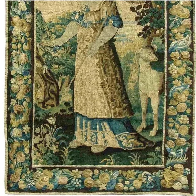 Antique 17th Century Flemish Tapestry For Sale - Image 4 of 9