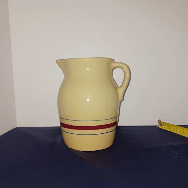 Early 20th Century Robinson Ransbottom Large Pitcher Antique American Pottery For Sale - Image 10 of 11