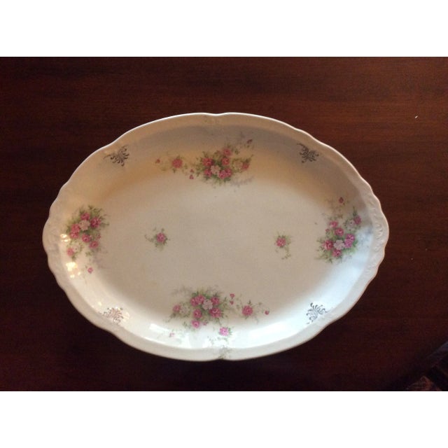 Ceramic Antique Large Semi-Porcelain Platter For Sale - Image 7 of 8