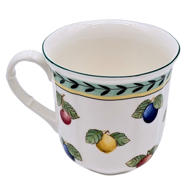 French Villeroy & Boch French Garden Fleurence Coffee Mug Set of 6 – Fruit Porcelain Cups Euc For Sale - Image 3 of 9