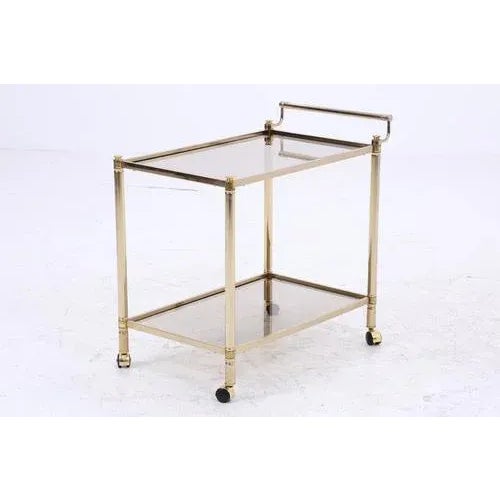 Vintage Glass Serving Cart, 1960s For Sale - Image 8 of 10
