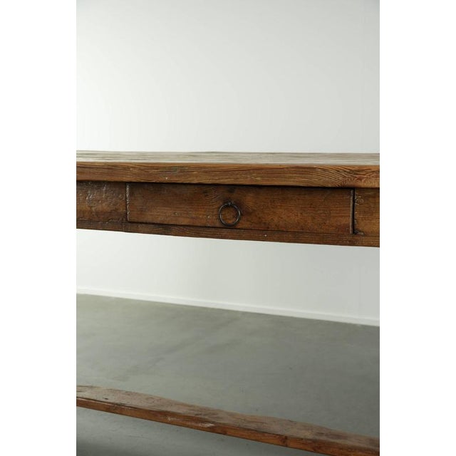 Large Antique 19th Century Farmhouse Dining in Pinewood For Sale - Image 10 of 13