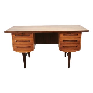 Danish Modern Teak Executive Desk by J. Svenstrup for A.P. Møbler, 1960s For Sale