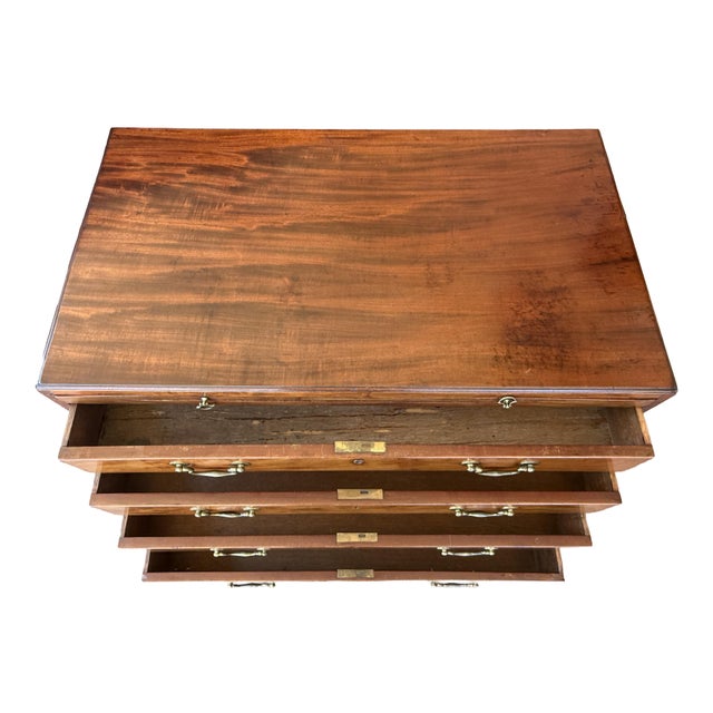Wood George III Bachelor's Chest of Drawers of Mahogany on Bracket Feet For Sale - Image 7 of 13