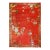 1920s Red Field Modern Floral Antique Chinese Knotted Wool Art Deco Carpet Rug For Sale
