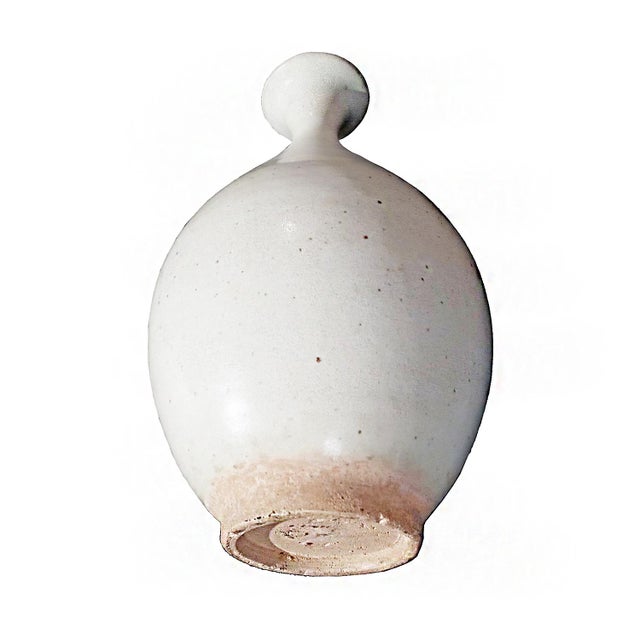 Thai Ceramic Vase With White Glaze, Mid 20th Century For Sale In New York - Image 6 of 10
