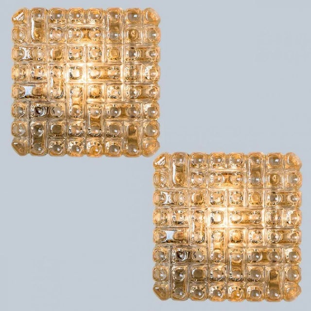 Square Textured Glass Wall Light, Germany, 1960s For Sale - Image 10 of 12