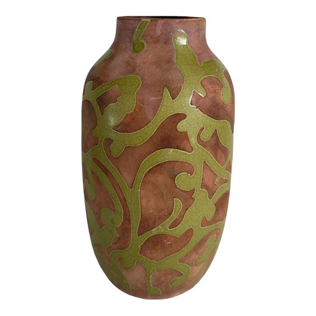 Earthenware Art Nouveau Vase For Sale