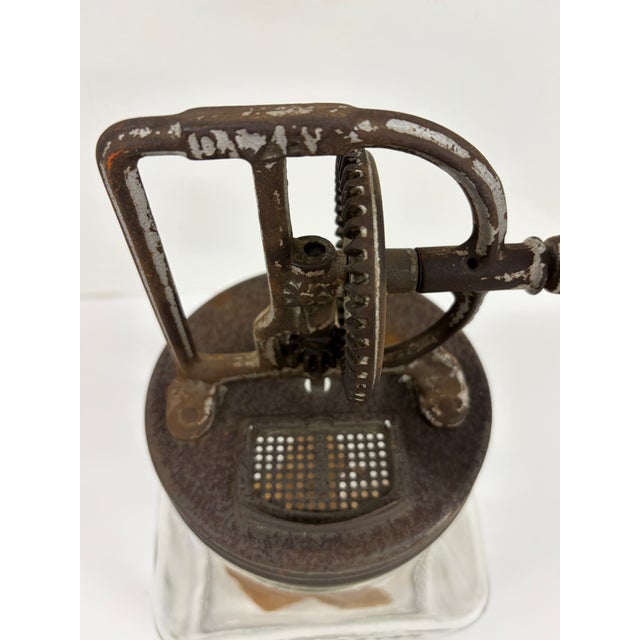 Antique Dazey No. 40 Glass Butter Churn, 1922 Patent, Cast Iron & Wood For Sale - Image 4 of 16