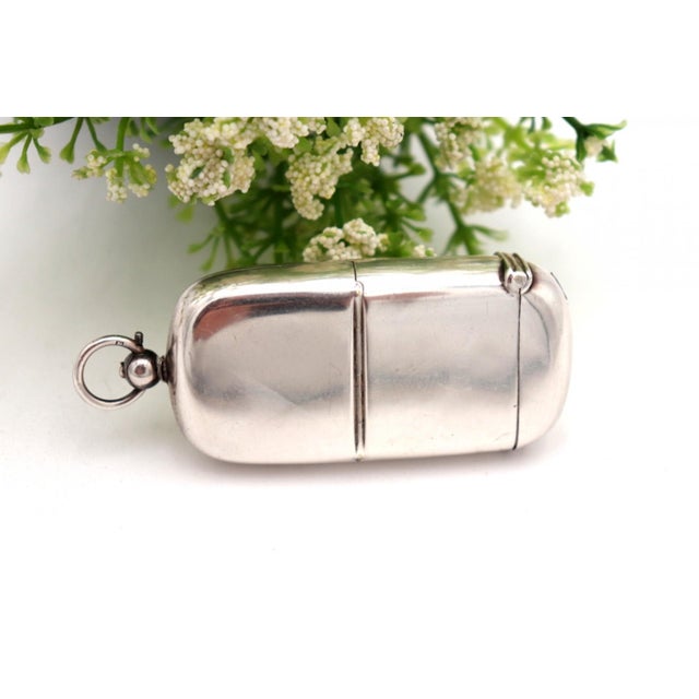 Vintage Matchbox in Silver For Sale - Image 6 of 7