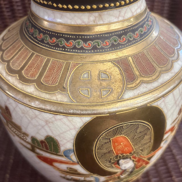 This is a very well done Meiji Period Satsuma This is a very beautiful, well done Meiji Period Satsuma Vase featuring the...