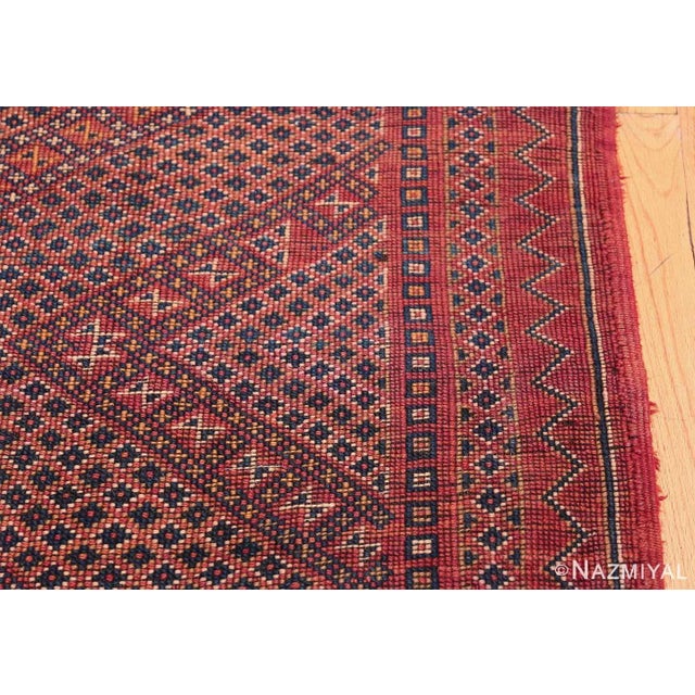 Mid 20th Century Nazmiyal Collection Vintage Double Sided Shaggy Red Moroccan Berber Rug For Sale - Image 5 of 11