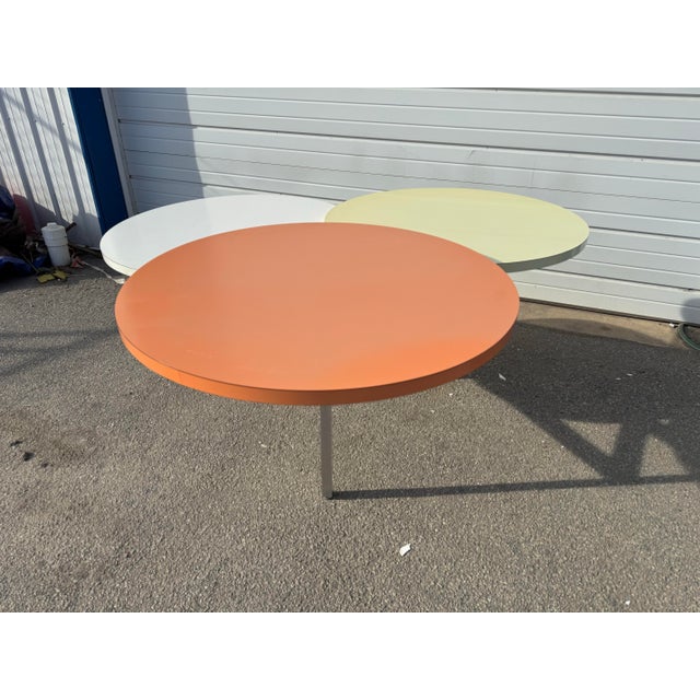 Metal Mid-Century Modern Tri Level Nelson Style Mushroom Dining Table For Sale - Image 7 of 12