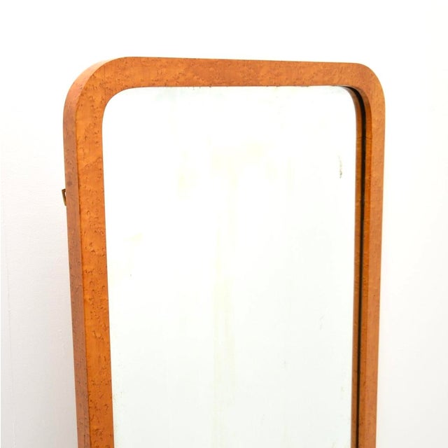 Mid-Century Modern Art Deco Birds Eye Maple Mirror, 1930s For Sale - Image 3 of 7