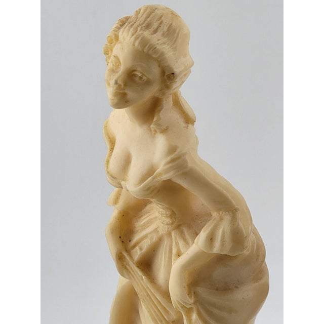 Vintage A. Santini Sculpture Colonial Victorian Man Woman Couple Signed Italy For Sale - Image 11 of 13