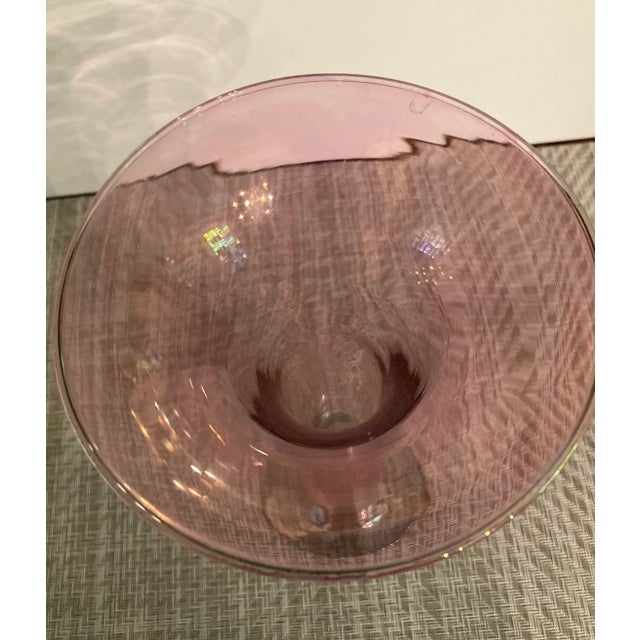 1960s Pale Amethyst Glass Vase For Sale - Image 4 of 6